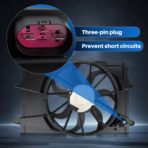 Miniatura 4 de AUTOKAY Ventilador de refrigeración del radiador, reemplazo del refrigerador del condensador del radiador del motor para Chevrolet Cruze 2017-2019