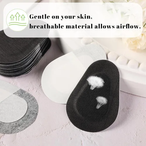 Miniatura 5 de 80 parches adhesivos para los ojos, almohadillas desechables para adultos, vendajes adhesivos sin látex (3.3 x 2.3 pulgadas, negro)