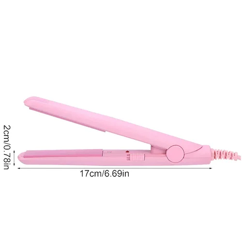 Miniatura 2 de 2 en 1 Mini plancha de pelo 4 colores cerámica turmalina ajuste temperatura temperatura plancha plana rizador de calefacción para el peinado