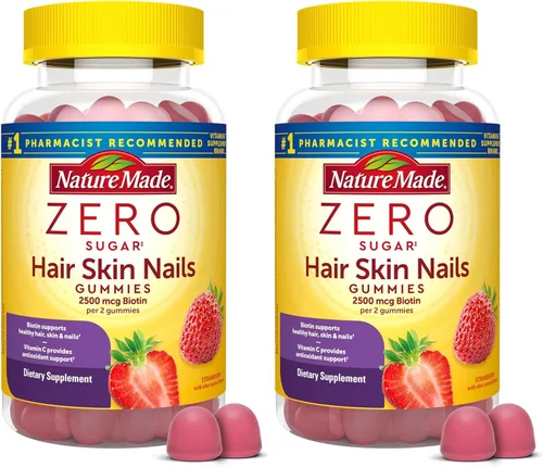 Miniatura 10 de Nature Made Gomitas de piel y cabello sin azúcar, biotina, 2500 mcg por porción, 120 gomitas sin azúcar, suministro para 60 días