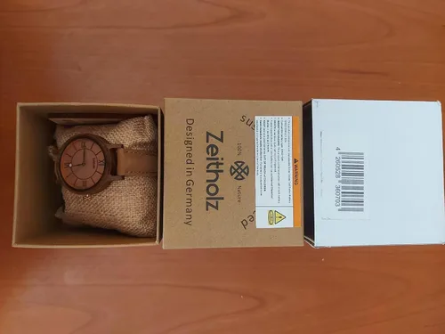 Miniatura 9 de Zeitholz Relojes de madera para hombre, reloj de madera, regalos, reloj analógico, nueva colección Klitten 1.654 in con movimiento de cuarzo japonés.