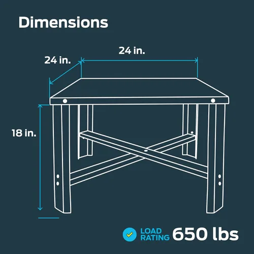 Miniatura 6 de Eastman Soporte para calentador de agua, 24 pulgadas x 24 pulgadas x 18 pulgadas de alto, capacidad de carga de 1200 libras, 86279