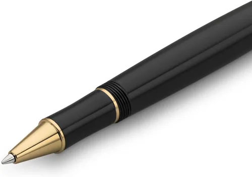 Miniatura 3 de Kaweco DIA2 - Bolígrafo de gel dorado I, incluye bolígrafo de 0.028 in, diseño clásico, con bola de cerámica, rodillo de gel acrílico nostálgico, Oro