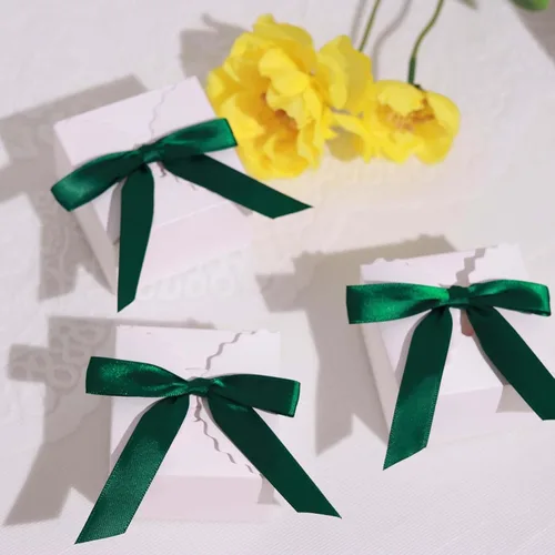 Miniatura 9 de Efavormart - 50 lazos de cinta preatados de satén verde esmeralda cazador de 3 pulgadas, cesta de regalo, decoración de bolsas de recuerdo