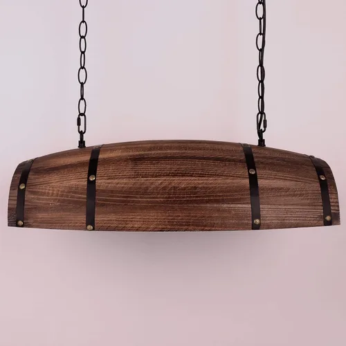 Miniatura 6 de Madera antigua barril de vino lámpara colgante colgante rústico cocina bar techo lámpara accesorios de luz