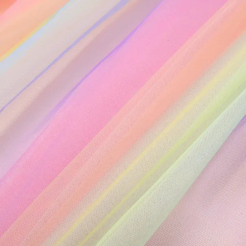 Miniatura 7 de Uhnice Vestido de malla sin mangas con lentejuelas para niña pequeña para fiesta de boda, Arco iris
