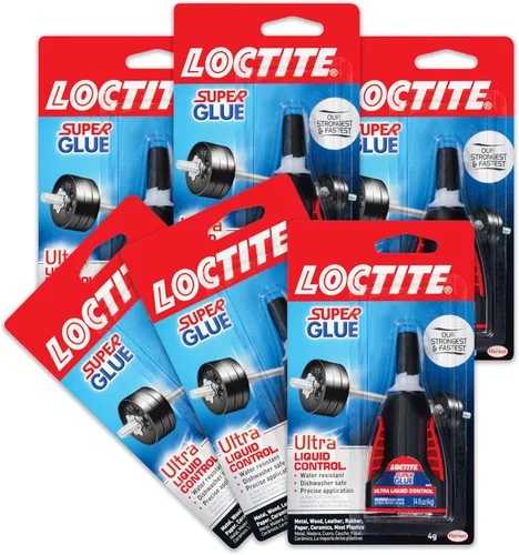 Miniatura 10 de Loctite Super Glue Ultra Liquid Control, transparente, botella de 0.14 onzas líquidas, paquete de 3 – Superpegamento para plástico, madera, metal