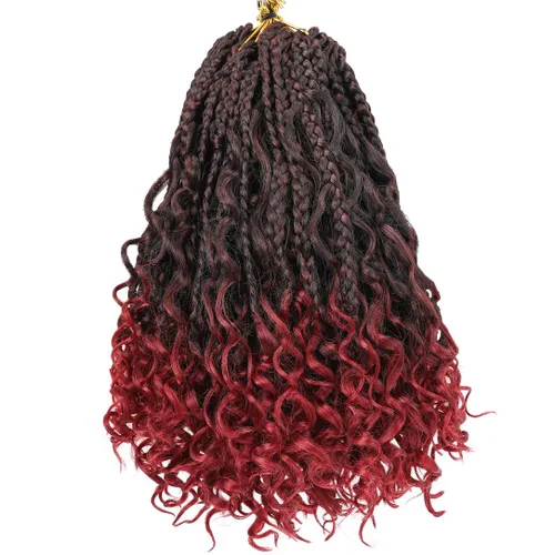 Miniatura 66 de Beverlee Goddess Box - Trenzas de ganchillo de 8 pulgadas, 8 paquetes de trenzas de ganchillo bohemias, extremos rizados, pelo sintético rizado