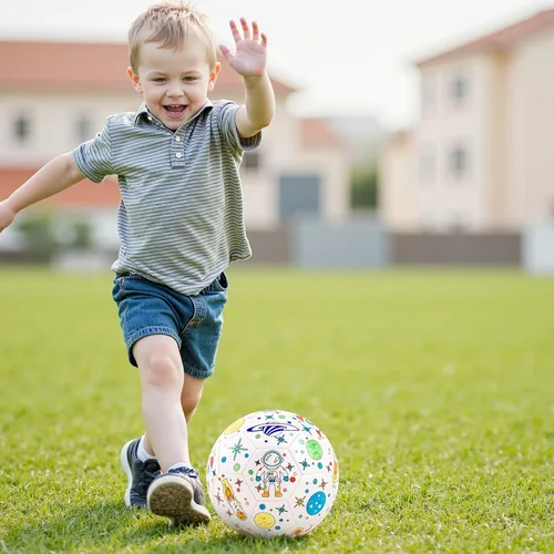 Miniatura 6 de Pinta tu propio balón de fútbol con marcadores, kits de manualidades para niños pequeños, regalos de fútbol para niños y niñas, tamaño 3, juguetes
