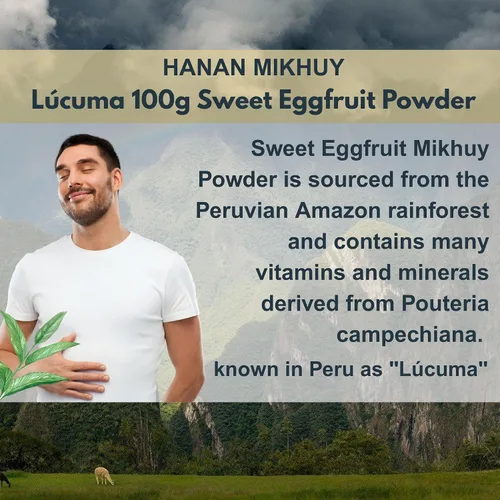 Miniatura 5 de HANAN MIKHUY Lúcuma en Polvo 3.53 oz – Polvo de lúcuma 100% natural para energía, digestión y edulcorante de bajo índice glucémico, vegano, sin OMG