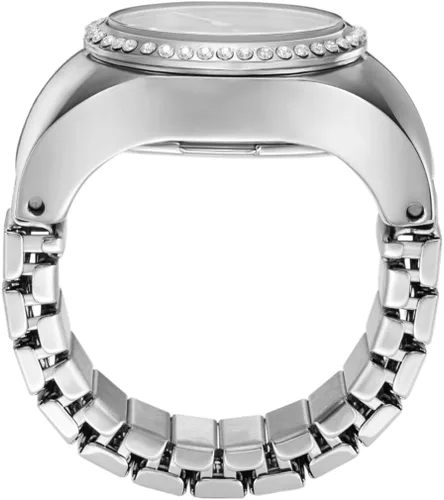 Miniatura 2 de Fossil Anillo de reloj para mujer con pantalla analógica de dos manecillas y banda de expansión de acero inoxidable