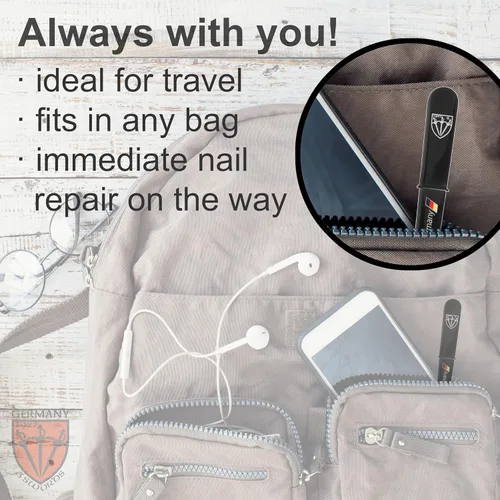 Miniatura 6 de 3 Espadas Alemania Zafiro Metal Pocket Nail File Manicura Viaje 1 PIEZA