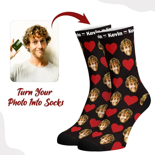 Miniatura 2 de Calcetines personalizados con foto, calcetines personalizados con imágenes, calcetines personalizados para hombres
