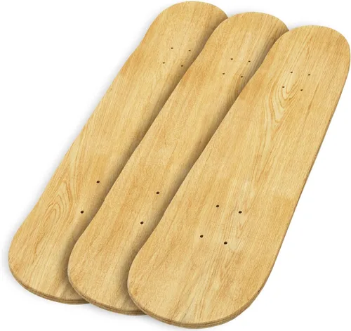 Miniatura 7 de Beipoo Tablas de patineta en blanco de 31 x 8 pulgadas, natural, patineta de doble cola de arce de 7 capas, ideal para reemplazo y pintura artística