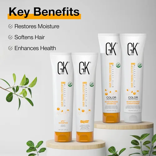 Miniatura 9 de GK HAIR Global Keratin El mejor kit de tratamiento de queratina alisadora (3.4 onzas líquidas/3.4 fl oz) Complejo brasileño profesional alisado