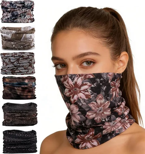 Miniatura 5 de KINREE 6 unidades de protección UV de verano multifunción diadema cuello polaina cabeza cabeza máscara máscara mágica bufanda bandana