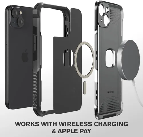 Miniatura 3 de VENA vArmor - Funda resistente para Apple iPhone 15 Plus (6.7 pulgadas) (protección contra caídas de grado militar/armadura) Magsafe compatible