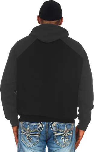 Miniatura 8 de JH DESIGN GROUP Sudadera con capucha negra con logotipo de Chevy Bow Tie para hombre en 2 estilos