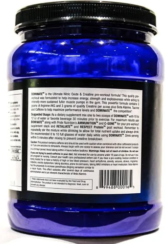 Miniatura 3 de # 1 Pre Workout – Dominate X 500 G – La mejor óxido nítrico & Creatina Pre-Workout Fórmula, Limonada, 1