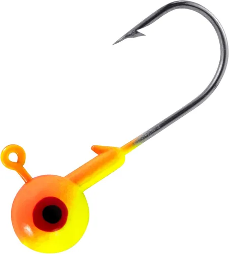 Dr.Fish Paquete de 20 Cabezas de Jig de Pesca, Jig de Crappie Cabeza de Bola Redonda Anzuelos de Pesca de Agua Dulce Lubina Trucha Panfish Walleye