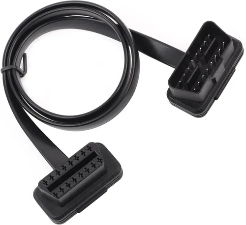 Miniatura 7 de Cable de extensión de 16 pines para automóvil, macho a hembra, adaptador de cable extensor de diagnóstico, OBD2 de 16 pines, ángulo