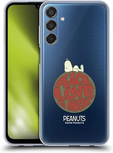 Miniatura 100 de Head Case Designs Funda de gel Woodstock 50th con licencia oficial de Peanuts Snoopy Guitar 1969 [protección de grado militar] compatible