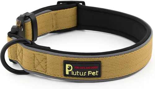 Miniatura 9 de Collar táctico para perro Plutus Pet, reflectante, collar ajustable resistente para perro, suave acolchado y cómodo, para perros pequeños, medianos