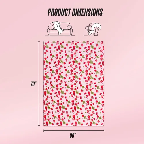 Miniatura 2 de Juicy Couture Berry Happy - Manta de felpa de 50 x 70 pulgadas, color rosa, mantas decorativas para sofás, mantas para sillas y camas
