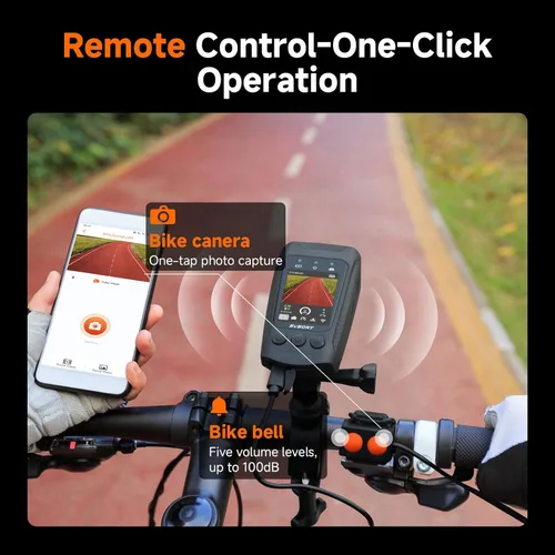 Miniatura 8 de SVBONY Cámara de bicicleta con pantalla inteligente, cámara de acción 4K60fps con rastreador GPS, velocímetro/odómetro, antivibración, luces