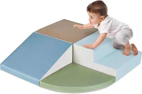 Best Choice Products 4 piezas de bloques de espuma suave para niños para escalar y gatear, estructuras de juego para el desarrollo infantil, 4