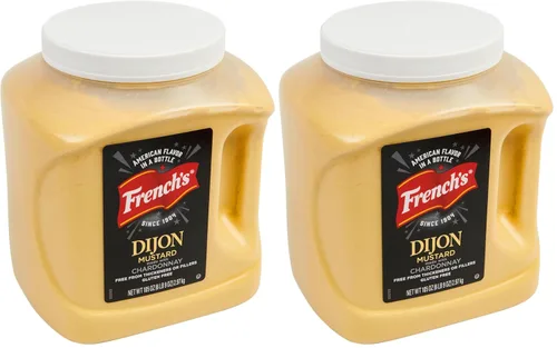 French's Dijon Mostaza, 105 onzas, una botella de 105 onzas de mostaza Dijon con chardonnay, perfecta para crear lados exclusivos y recetas de
