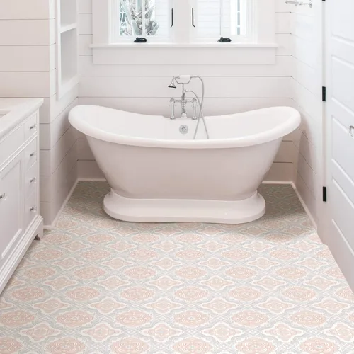 Miniatura 5 de FloorPops FP3566 Cecilia - Azulejos adhesivos para suelo Peel Stick, blanco y blanco roto