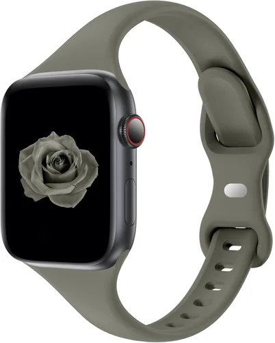 Miniatura 31 de Acrbiutu - Correas compatibles con Apple Watch de 38, 40, 41, 42, 44, 45, 46 y 49 mm, delgada, de silicona, para iWatch serie Ultra, 10, 9, 8, 7, 6