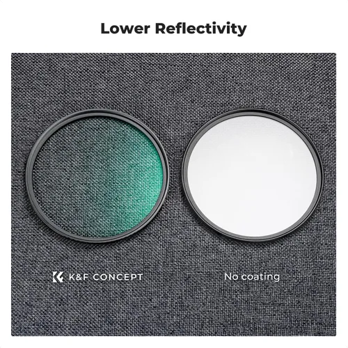 Miniatura 5 de K&F CONCEPT Filtro de lente de cámara con efecto cinematográfico de niebla 1/8 de difusión negra de 1.929 in con 24 recubrimientos múltiples