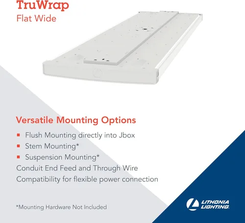 Miniatura 3 de Lithonia Lighting TruWrap - Lámpara de techo LED de 4 pies, luz LED envolvente de bajo perfil, lúmenes ajustables, seleccionable blanco