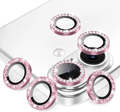 Miniatura 15 de AGVEE Paquete de 6 protectores de lente de cámara para iPhone 14 Pro de 6.1 pulgadas/14 Pro Max de 6.7 pulgadas, con diamantes brillantes y anillo