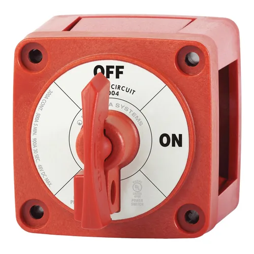 Miniatura 21 de Blue Sea Systems 6006 interruptor aislador de batería serie m ON/OFF con llave de bloqueo, rojo