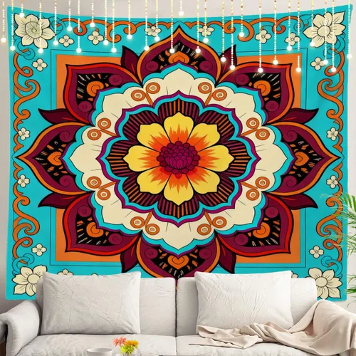 Miniatura 60 de Shrahala Circles Tapestry, Abstract Art With Various Circles Wall Hanging Hd Print Polyester Backdrop For Dorm Room Bedroom 30 X 40 In