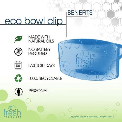 Miniatura 5 de Fresh Products FRS EBC72 CBLBX Eco-Fresh - Pinza para tazón, flor de algodón, color azul (paquete de 12)