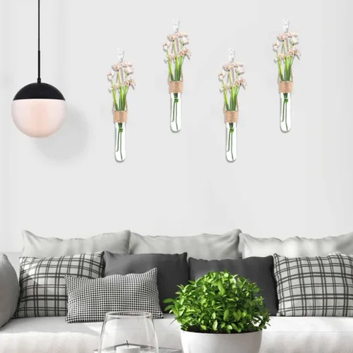 Miniatura 7 de ARTORA Maceta de cristal colgante para propagación de plantas, terrario, montaje en pared, florero decorativo para cultivo de plantas hidropónicas
