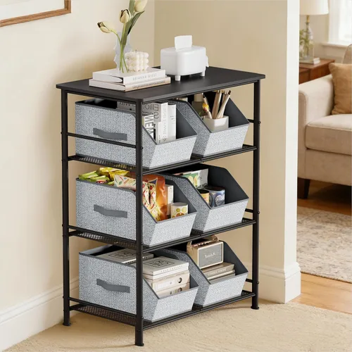Miniatura 5 de Homsorout Cubos grandes de almacenamiento para armario, con doble asa para ropa, toallas, juguetes, organizadores de estantes para dormitorio
