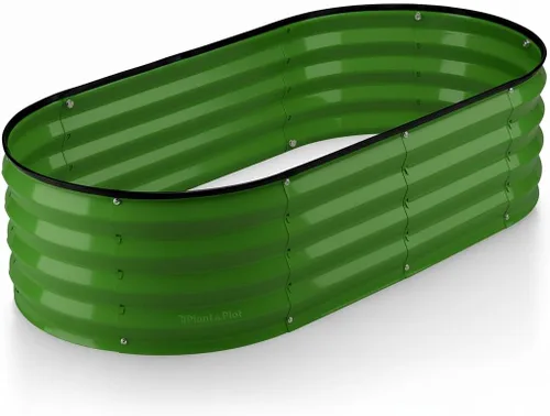 Miniatura 12 de Plant & Plot Camas de jardín elevadas galvanizadas al aire libre/ Jardinera elevada de 4 x 2 × 1 pie para jardinería, verduras, flores, caja