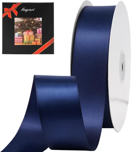 Miniatura 53 de LIUYAXI Cinta negra de doble cara, 1-1/2 pulgadas x 50 yardas, uso para envoltura de regalos, ramos de flores, fabricación de lazos, decoración