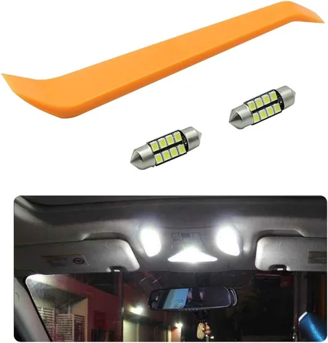 Miniatura 3 de 2 Piezas Interruptor de Luz Interior + 2 Piezas Bombillas LED de Luz de Cúpula de Mapa Adicionales de Repuesto para Honda