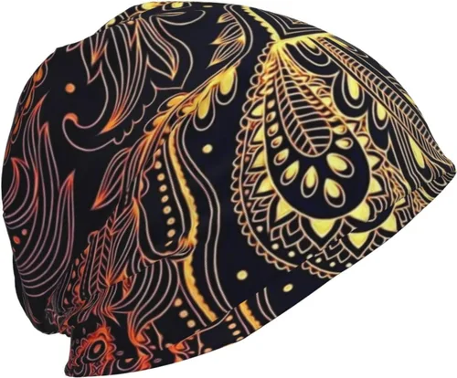 Miniatura 20 de Gorro africano holgado para adultos, tejido elástico, de calavera, gorro de invierno para exteriores para mujeres y hombres
