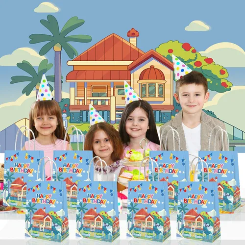 Miniatura 2 de YOOUUQIAN 20 piezas de suministros de fiesta de cumpleaños de perro azul, decoraciones de fiesta de perro azul, bolsas de regalo, bolsa de recuerdos