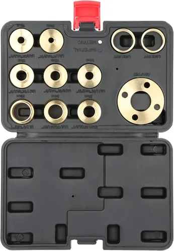 Kit de guía de enrutador, 11 unids/set de guías de enrutador de plantilla de latón, tuercas de bloqueo y adaptador de guía de plantilla, accesorio