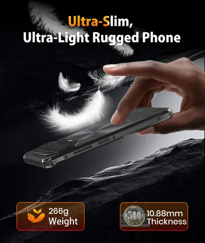 Miniatura 7 de FOSSIBOT F114 28GB+256GB Teléfono resistente desbloqueado 120Hz, 6.67 pulgadas Gorilla Glass, teléfono celular delgado de 0.425 in, teléfono