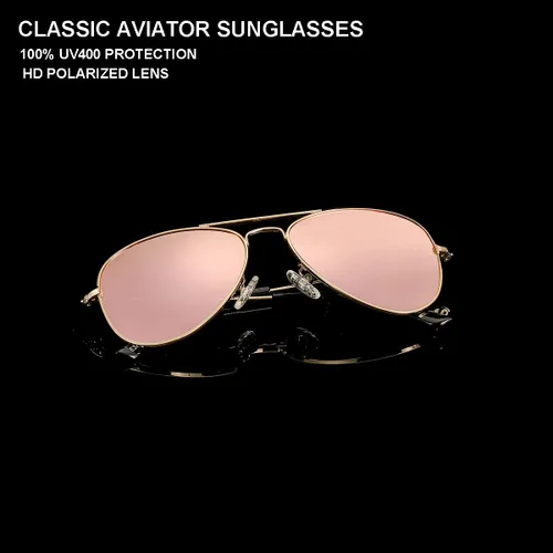 Miniatura 85 de Gleyemor Lentes de sol polarizados estilo aviador para niños y niñas, jóvenes, adolescentes, dos tamaños de 1.969 in y 2.047 in