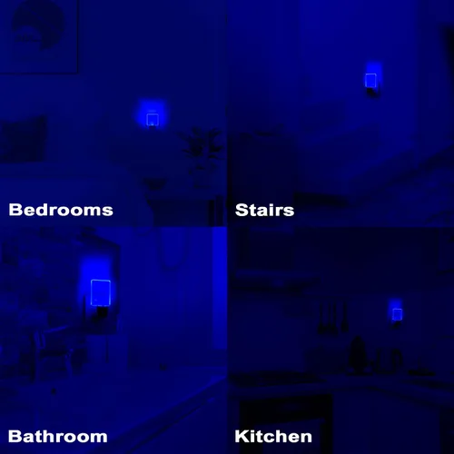 Miniatura 6 de Paquete de 2 luces nocturnas LED enchufables de 0.5 W con sensor de atardecer a amanecer, color azul